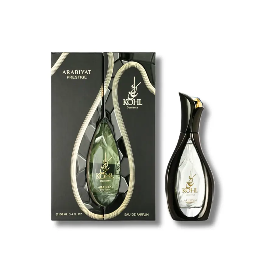 Arabiyat Prestige Kohl Opulence Eau de Parfum, a Long-Lasting Oriental Perfume with Woody, Citrus, and Ginger Notes, Elegant Unisex Scent in 3.4 fl oz Spray Bottle, Elegant Scent, Edp Perfume Spray, Signature Scent