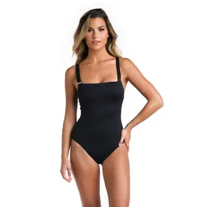 LB Luxe Over The Shoulder One Piece - Black