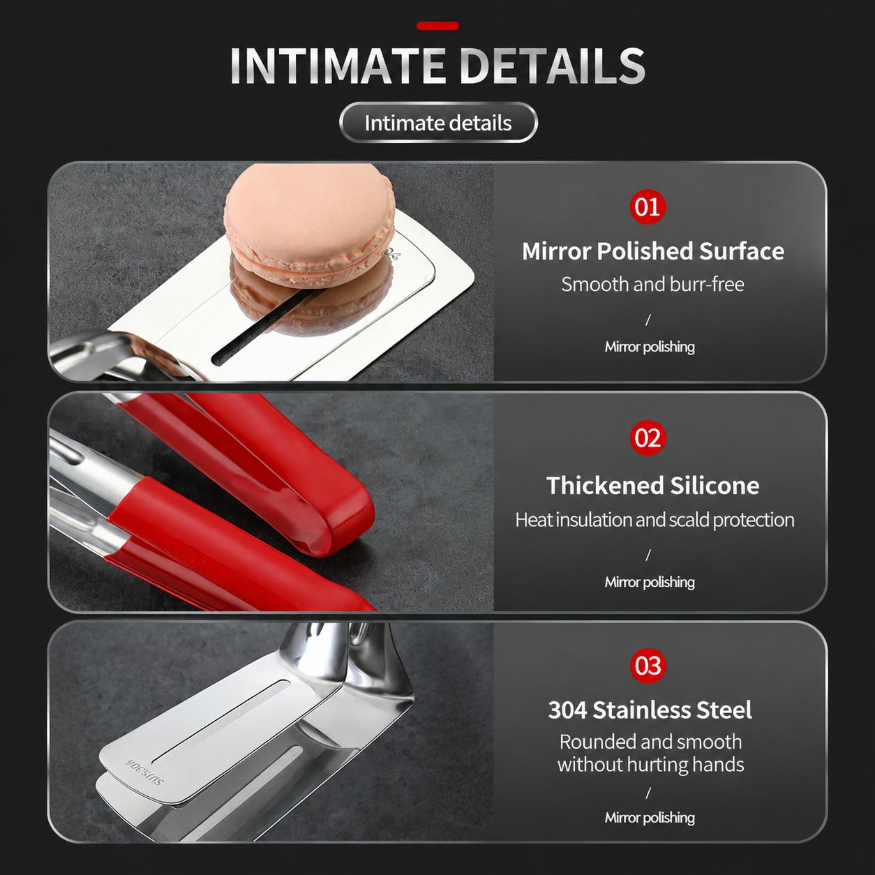 Multi-Functional Stainless Steel Steak Spatula Clamp, Kitchen Cooking Tongs for Fried Steak, Grill & Frying Pan Use Multi-Functional Stainless Steel Steak Spatula Clamp, Kitchen Cooking Tongs for Fried Steak, Grill & Frying Pan Use