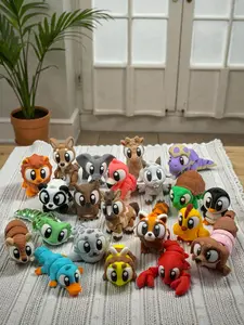 Articulated Animal Figurines – 21 Pcs Flexible Desk Fidget Set, Cute Collectible Decor, Stress Relief Figures for Home & Office