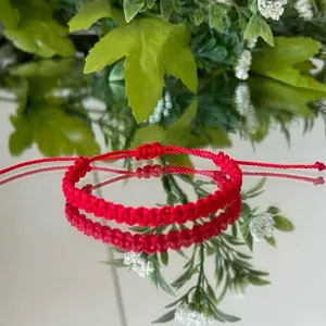 Simple Red Protection Bracelets - Red Rope Design