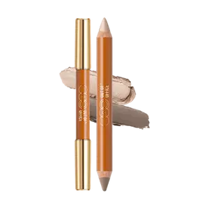 OUT OF OFFICE Dual-Ended Contour Stick - Highlight & Conceal, Champagne Gold + Cement Gray, Radiant Glow for All Skin Tones #03