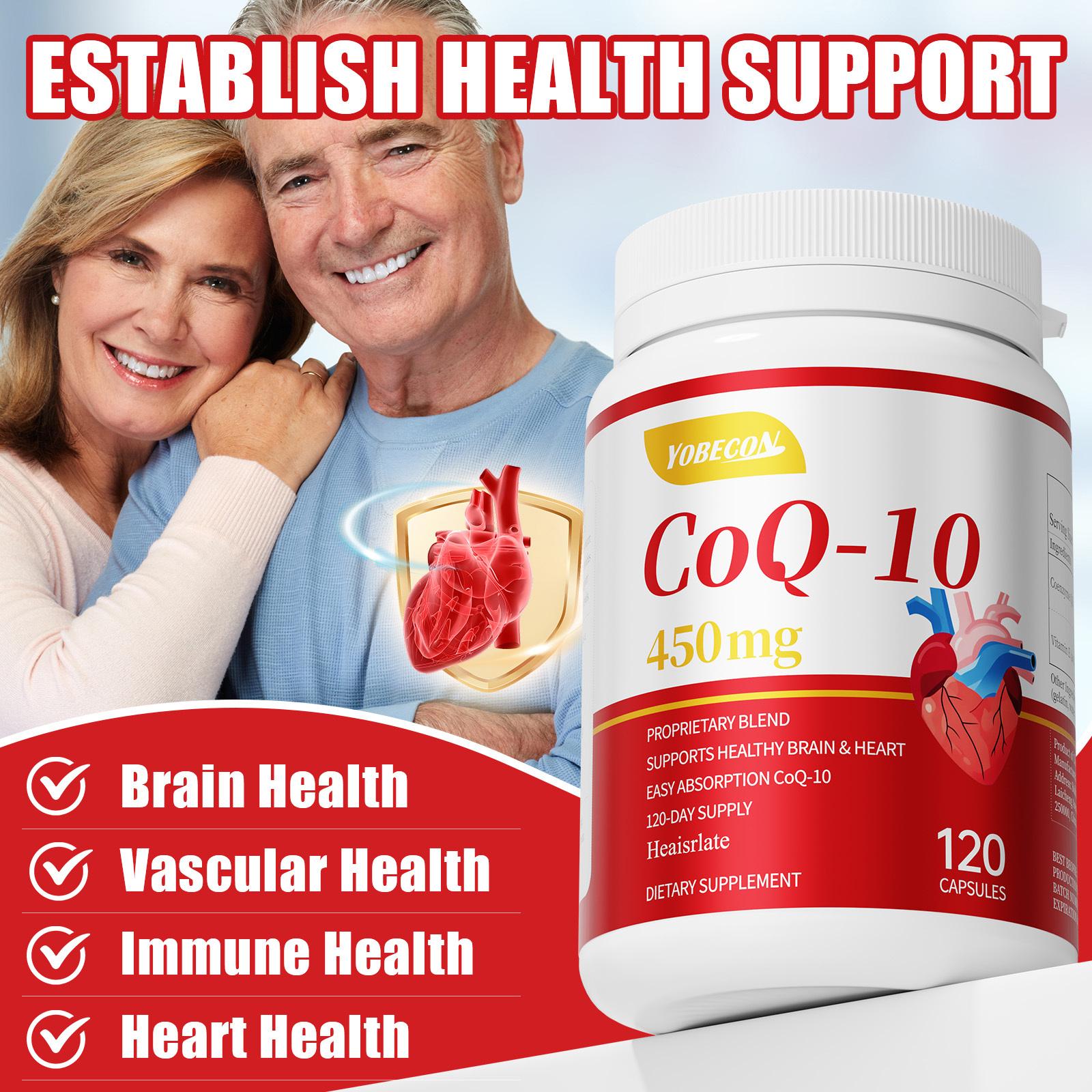 120-Day Supply CoQ10 & Vitamin E |   Supports Cardiovascular, Brain & Vascular Health, Perfect for Seniors & Late-Night Workers