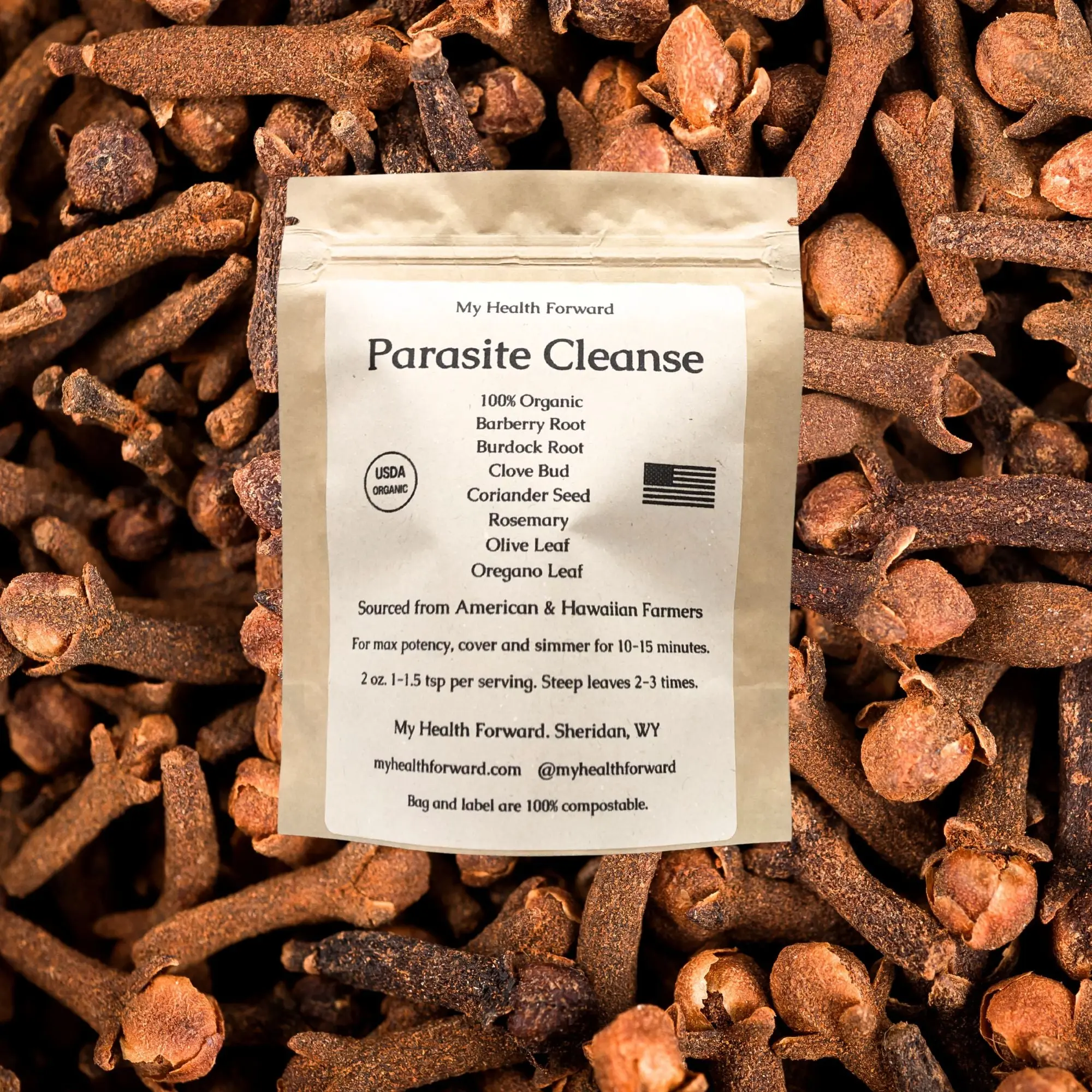 Parasite Cleanse Organic Herbal Tea - Herbs for Parasite Detox