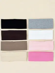 3-8pcs-Set-Solid-Color-Breathable-Moisture-Wicking-Sports-Headbands-Sweat Absorbing Headband-Suitable-For-Exercise-Gym-Workouts-Running-And-Daily-Wear-Hair-Band-Turban-Headband-Sweatband-Hairband-Elastic Headbands
