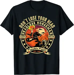 Funny Headless Horseman Urban Legend Halloween Pumpkin Patch T-Shirt - Alaishasmith Shop 57B08KJLCSRN