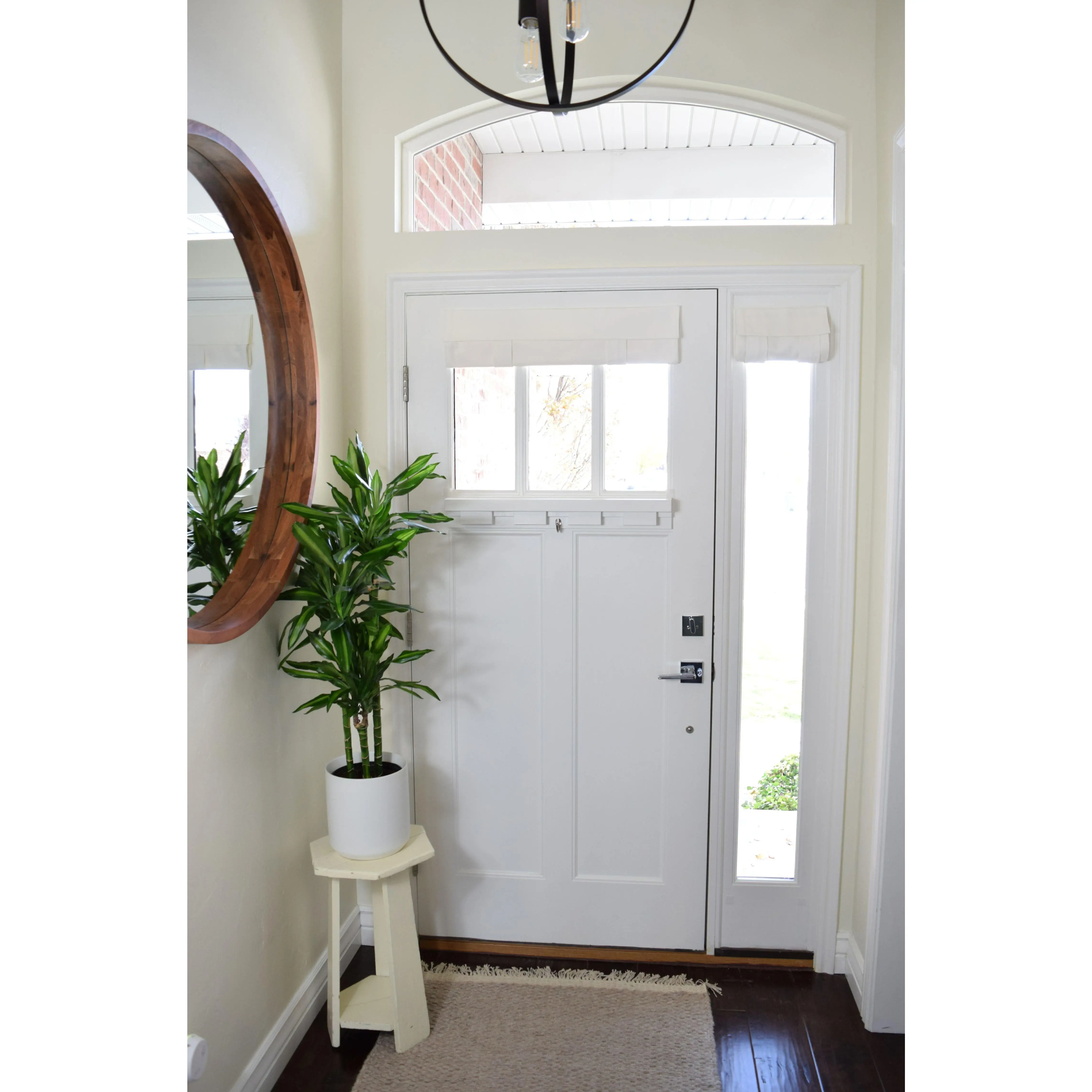 New White Small Front Door OR Sidelight Curtain (only 1 panel)
