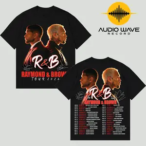 AUDIO WAVE RECORD - The R&B Tour 2026 - Raymond & Brown #5 Vintage Graphic T-Shirt, R&B Concert Tee, Hip Hop Streetwear Shirt, Urban Style Cotton Tee, Music Fan Gift, Unisex Tee, Trending 2026 Outfit, Rap R&B Merch, Oversized Streetwear Tee
