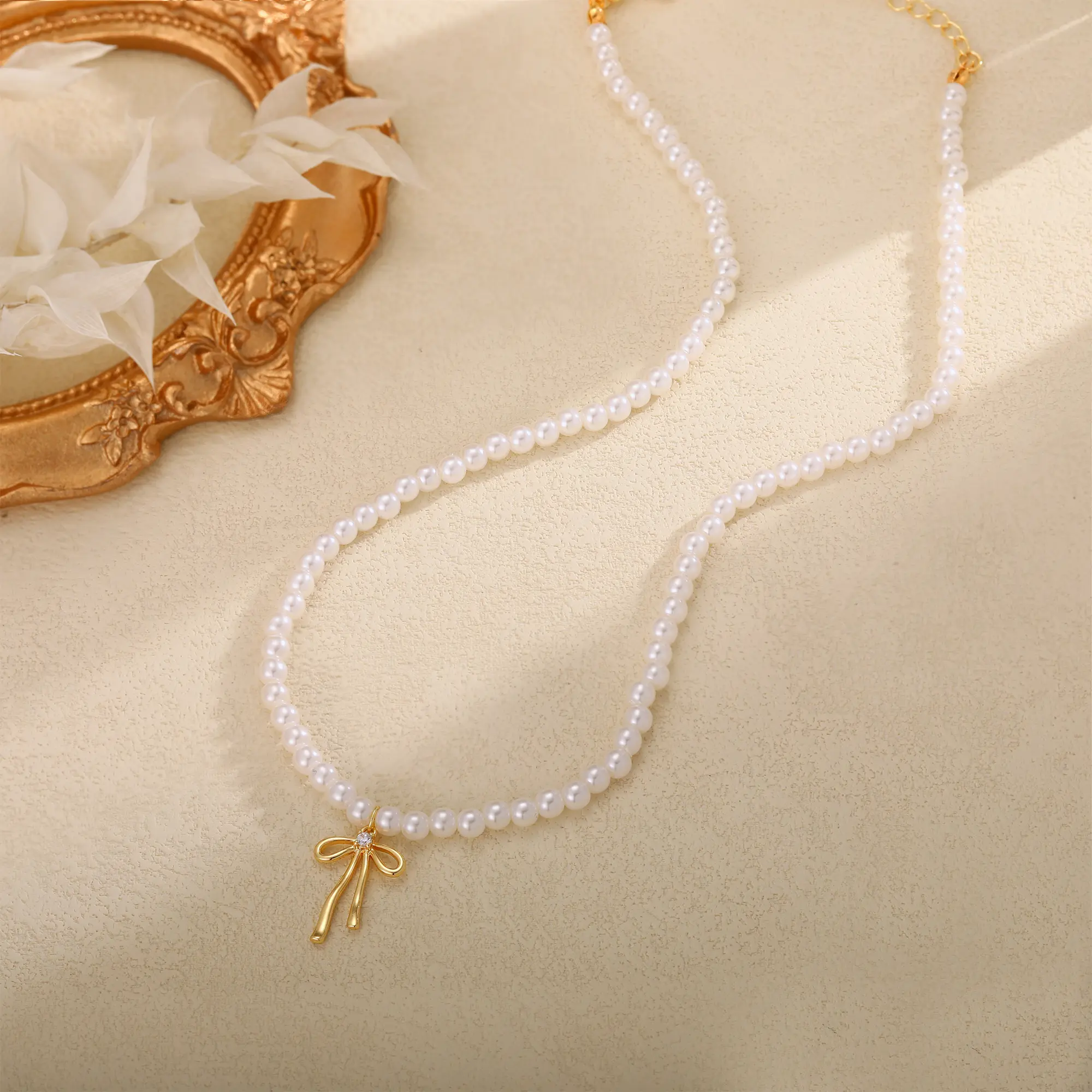style3-Pearl bow necklace