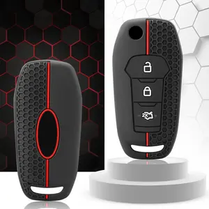 For Ford Focus 3 4 ST Mondeo 5 MK5 Mustang F-150 Explorer Edge Fiesta Kuga MK3 4 Car Remote Key Case Cover Holder