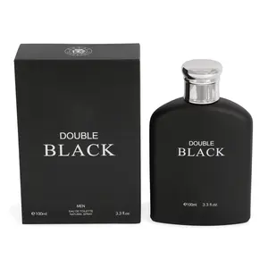 Double Black Eau de Toilette Natural Spray Cologne for Men 100ml/3.3fl.oz. - Fragrance for Men men cologne Scent Bold