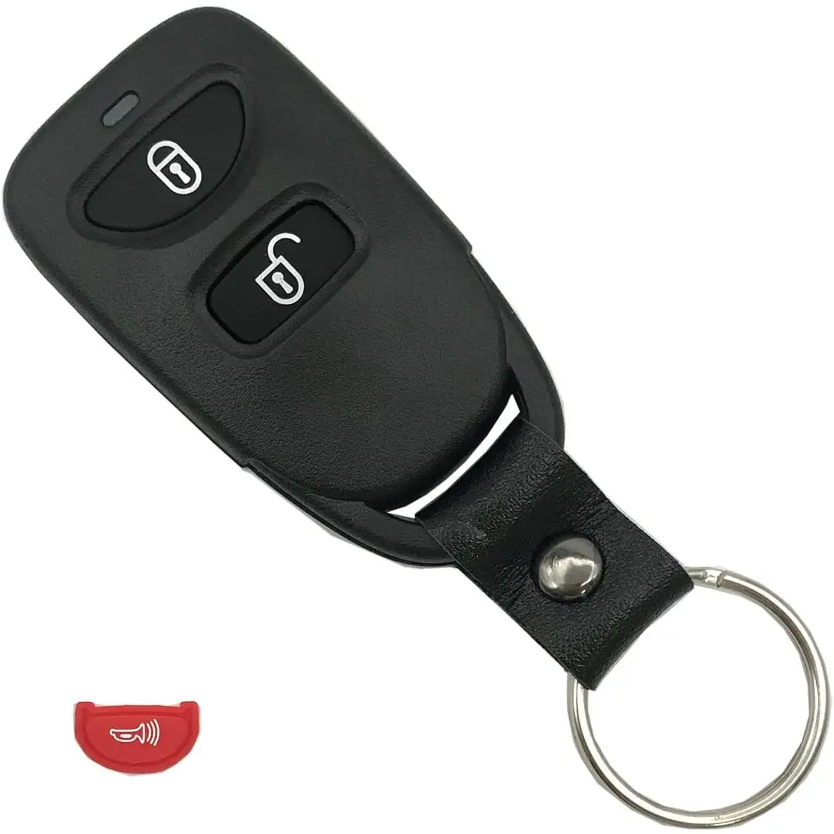 J-ACCES Plastic 1-Key Shell Replacement Car Case, Keyless Entry Compatible for Hyundai Accent Elantra Sonata Tucson & Kia Rio Sorento Soul Spectra Sportage Forte Optima, No Chip or Interior Unit, Black
