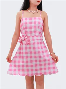 Barbie Heart Dress Set, Strapless Necklace Bracelet Role Play Costume, Halloween Carnival Party, All Seasons Long Length