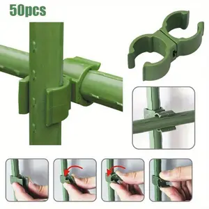 50pcs Plant Support Trellis Connector Garden Arch Trellis Fixed Cross Clip Stake Clips For Plant Grafting Garden Frame Rod Connector 8mm/11mm/16mm/20mm