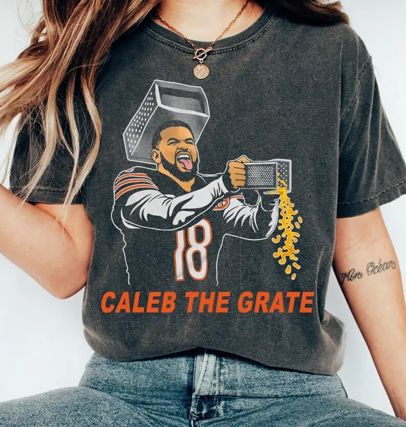 CALEB WILLIAMS “Cheese Grater” Chicago Football 2 Side Shirt, Bears Fan Shirt, Caleb Williams Ice Man Shredding Cheese Funny Sweatshirt