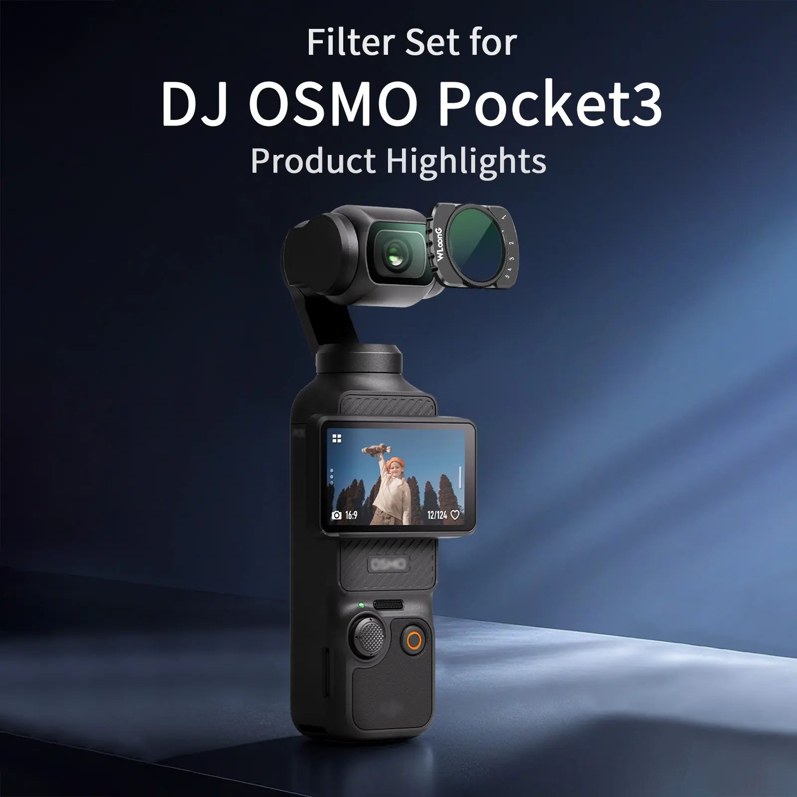 for DJI Osmo Pocket 3 Filter Set, Aluminum Alloy Frame, Ultra-Clear Optical Glass, ND Filter Set, Nd lens filter, Easy to Install, Festival Creative Filter, Holiday Travel Photography Props and Accessories, Multiple Specifications Available