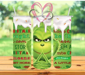 Christmas Grinch Design Tumblers