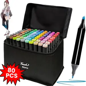 80/24 Markers: Dual Tip Markers | Art Attack | Color Your World | Drawing Pen, Professional Art Supplies Sketch drawing  set posca pen