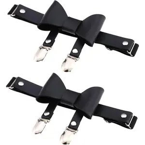 Women's Butterfly Knot Garter Belt Adjustable Punk Gothic Leg Harness Garters Elastic Thigh Ring Garter 2PCS