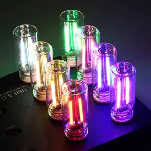 USB Car Atmosphere Light, Touch Dimmable LED Filament Lamp Bulb, Portable Plug and Play Night Light, Decorative Light for Car Home Bedroom