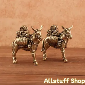 Walking Little Donkey Collectible Style Animal Decorative Figurine - Modern Home Decor Miniature Decorative Pieces Accent for Household Use, Miniature Figurines