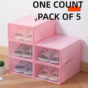 Clear Shoe Box Organizer, Stackable & Strong, Eco-Friendly, Closet Storage, Multi-Pack