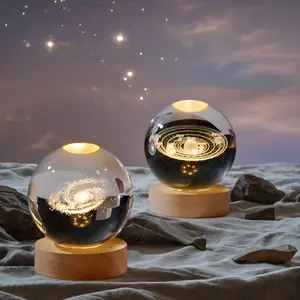 Galaxy Crystal Ball -Magic Galaxy Orbs with Rotating Base-Gift for Christmas, Birthday, Friends & Family