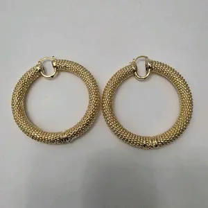 #310. 18K Gold Plated Bold Hoop Earring  Unique  High quality  Water Resistant  Hypoallergenic  Nickel Free Every day,  Party .