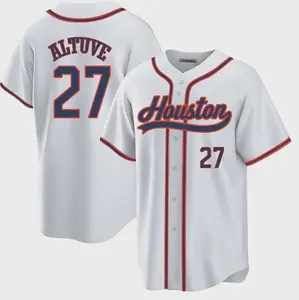 Mens Houston Baseball Stitched T-Shirt for Sports Fan, Baseball Jersey for Fans, Lightweight Sport Shirt, Casual Streetwear