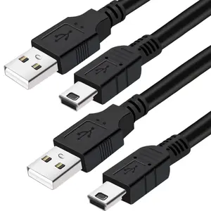 Mini-USB Cable,2Pack 10ft USB 2.0 Type A to Mini-B Charging Cord for Gopro Hero 3+ Hero4,Garmin Nuvi,PS3 Controller Charger,MP3 Player,Dash Cam,Canon Digital Camera,SatNav,PlayStation 3,PDA Data