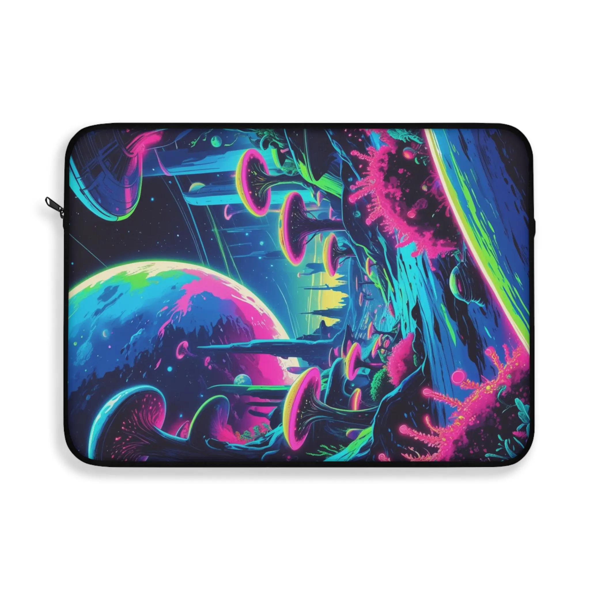 Cosmic Dreamscape Laptop Sleeve - Galaxy Art, Neon Colors, Space Themed Accessories, Gift for Tech Lovers, Unique Computer Cases