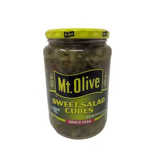 Mt Olive Sweet Salad Cubes 24 Ounce Glass Jar