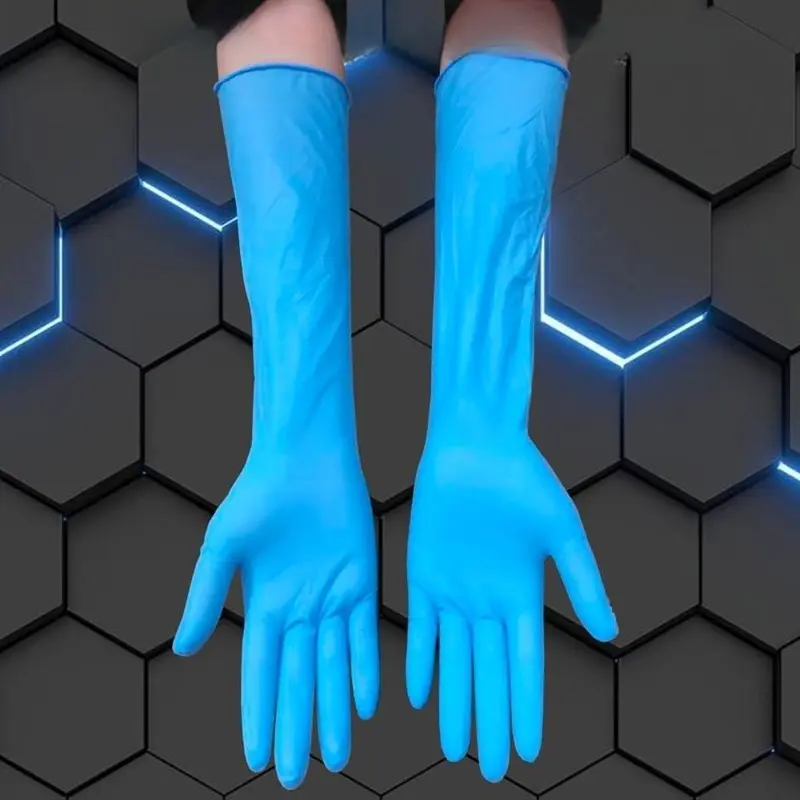 20 Pairs Disposable Nitrile Gloves, 16 Inch Extended Size, Hypoallergenic, Multi-Color, Ideal for Cleaning, Food Handling, Workshop Use, Cooking Gloves Disposable Food Safe, Durable Cleaning Gloves, Food Grade Gloves Disposable