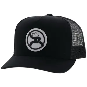 HOOEY YOUTH "ROUGHY 2.0" HAT BLACK W/CIRCLE PATCH