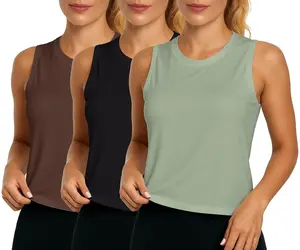 PURE CHAMP 3 Pack Summer Ice Silk Tank Tops For Women - Athletic Sleeveless Shirts For Running Yoga Gym Tennis Lightweight Breathable Fabric UPF 50+ Protection