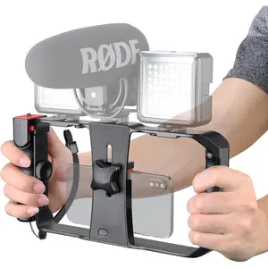 Smartphone Stabilizer Grip, Cellphone Video Rig Tripod Mount Holder, with  Remote Shutter for   and Android Smartphones