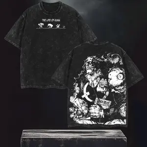 Bartholomew Kuma Graphic T Shirt Acid Washed One Piece Anime Tee Oversized Cut Tyrant Design Print Casual Streetwear Top Gift for Fans 2026