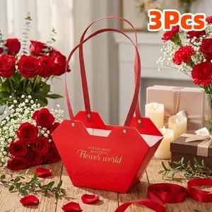 3pcs Flower Packaging Box Gift Box Florist Professional Bouquet Wrapping Material Flower Wrapping Paper for Birthday Valentine's Day Mother's Day Father's Day Halloween Party Anniversary Bouquet Wrapper