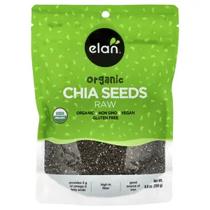 Elan Organic Chia Seeds, Raw , 8.8 oz (250 g)