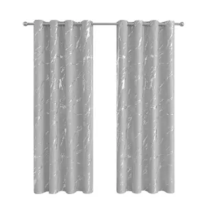 Marble Pattern Curtain, 2 Counts/set Modern Simple Blackout Curtain, Window Drapes for Home Living Room Bedroom, Home Decor, Home Decoration Curtain