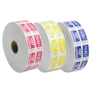 Sparco Products  Ticket Roll- Double w-Coupon- 2000-RL- Red
