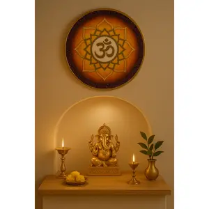 Aum with Lotus Frame-Religious Frame|