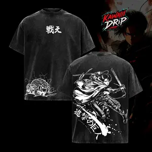 Levi Ackerman Attack on Titan T-Shirt, Captain Levi Anime Graphic Tee, Vintage Washed Oversized AOT Shirt, Scout Regiment Wings of Freedom Design, Levi Ackerman Streetwear, Unisex Anime Manga Apparel, Soft Cotton Casual Tee, Gift for Attack on Titan Fans