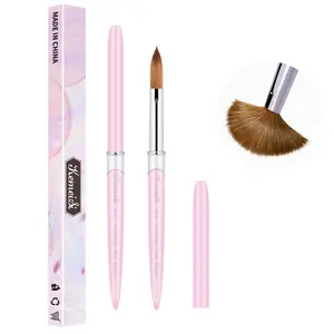 UV LED Acrylic Nail Art Brush, Professional Manicure Brush, Nail Art Tool for Women & Girls, Kolinsky Bristles, DIY Nail Art, Home Nail Art