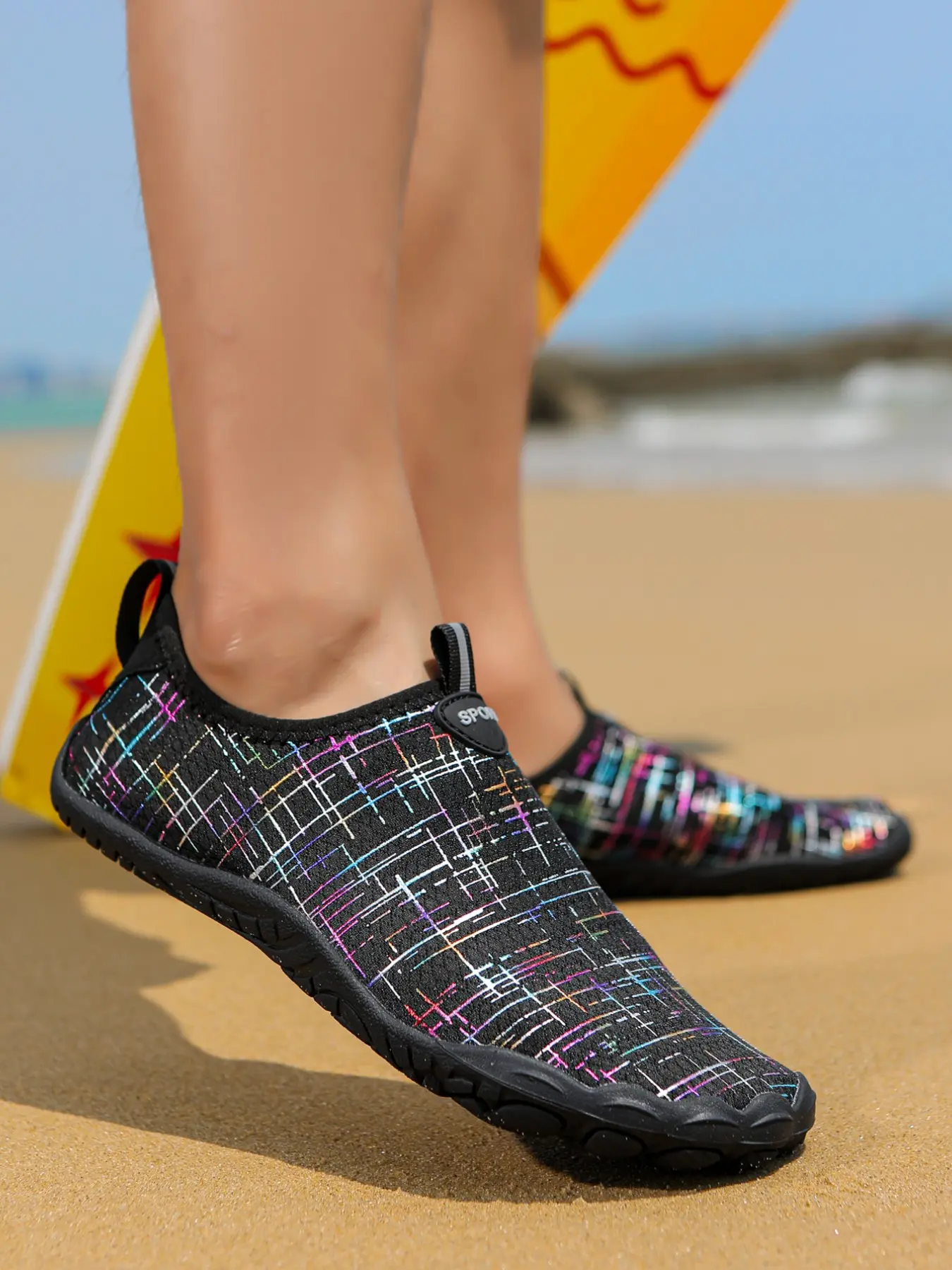 1 pair of hiking shoes, wading shoes, beach shoes, unisex, lightweight and breathable, non slip sole, suitable for outdoor hiking, wading, swimming, fishing, drifting, camping, rowing, etc, Breathable Water Shoes, Water Footwear