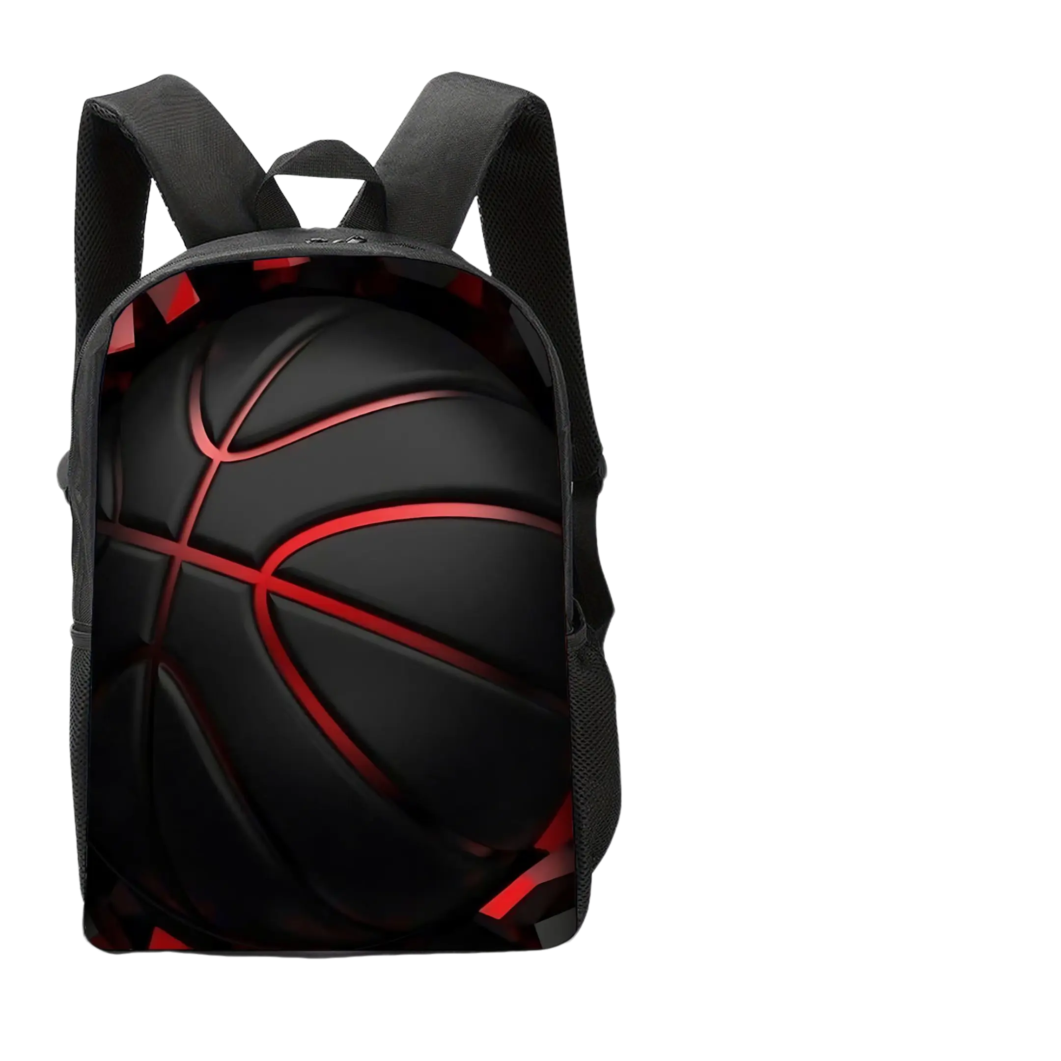 Men's Basketball-Themed Casual Sport Athletic Backpack with Hoop Design - Lightweight, 16-in Spacious High-Capacity Bag for Teens, Laptop Storage, Durable Sturdy Travel Gift for Basketball Fans, Casual Sport Backpacks, Athletic Backpacks