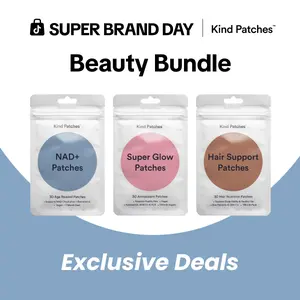 Kind Patches Beauty Bundle: 30 Hair Nutrition Patches + 30 Antioxidant Patches + 30 Age Rewind Patches : Scalp Nourishment & Vitality, Saw Palmetto, Copper Peptides, supports NAD+ Production, Natural/Daily Vitality Support,  Natural Ingredient
