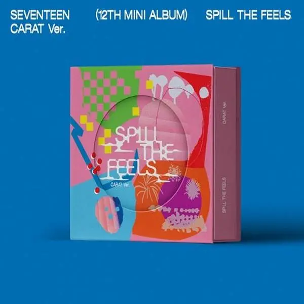 SEVENTEEN – SPILL THE FEELS [Carat Ver.] | Official K-Pop CD Album | Random Member Version | Outbox + Divider + Lyric Book + Hardcover Binder/Booklet + 4 Random Photocards | LOVE, MONEY, FAME