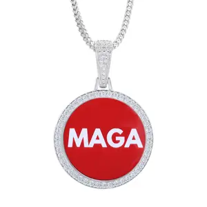 【#CZP171】Round Pendant Women's Men's Hip Hop Jewelry Gifts