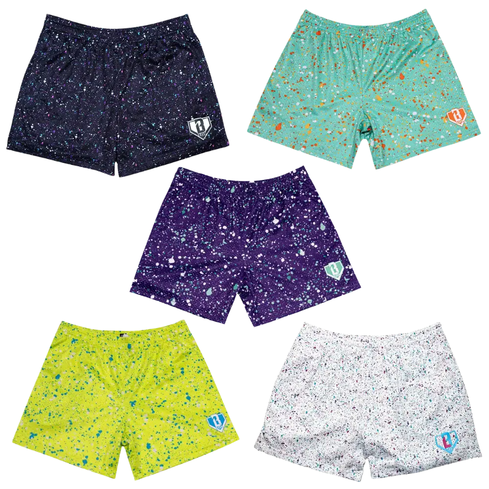 Baseball Lifestyle 1011 Splatterr Shorts – Back To School Vibes, Youth & Adult Sizes